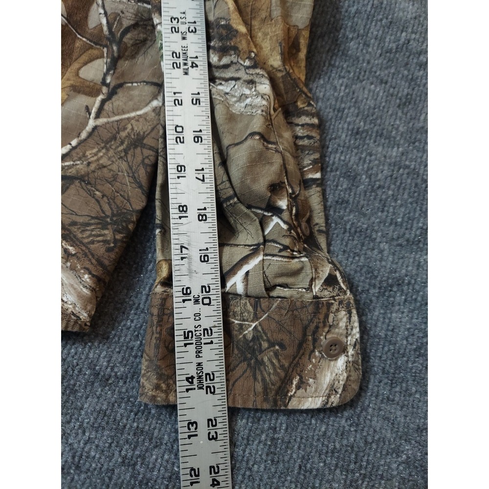 Hobbs Creek Shirt Large Ripstop‎ Button Up Realtree Camouflage Hunting Brush - Picture 7 of 10
